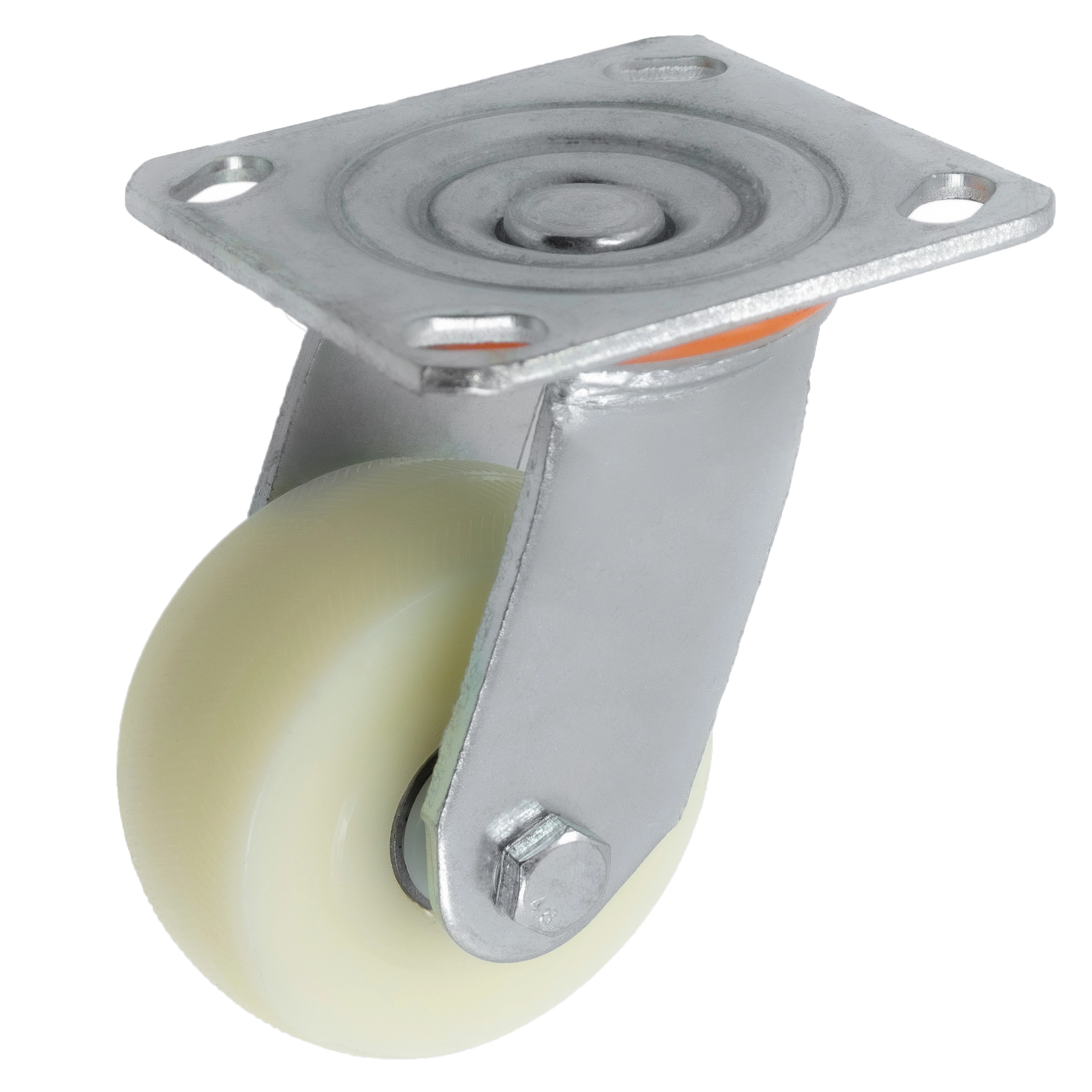 SCdn 42 - Большегрузное нейлоновое колесо 100 мм (площадка, поворотн., шарикоподш.)